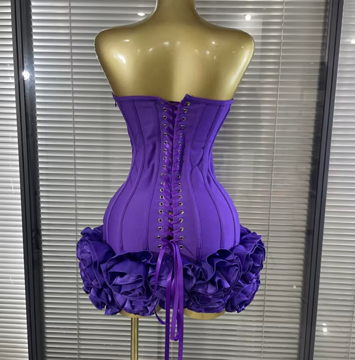 Sexy Strapless Corset 3D Floral Dress