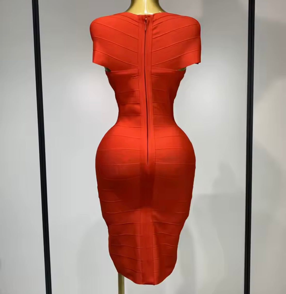 Red Sleeveless Sexy Bandage Dress