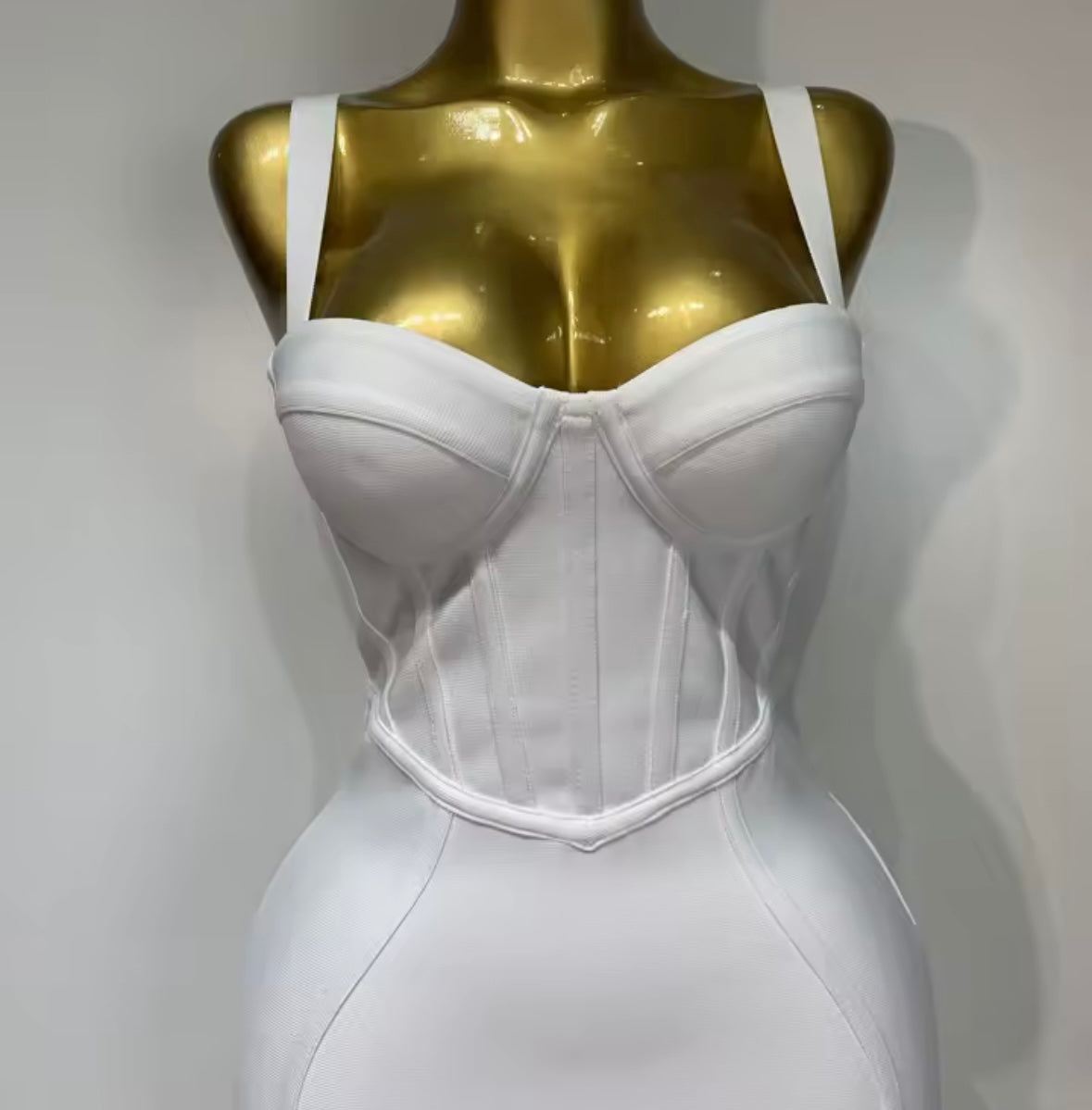White Sexy Sleeveless Bandage Dress