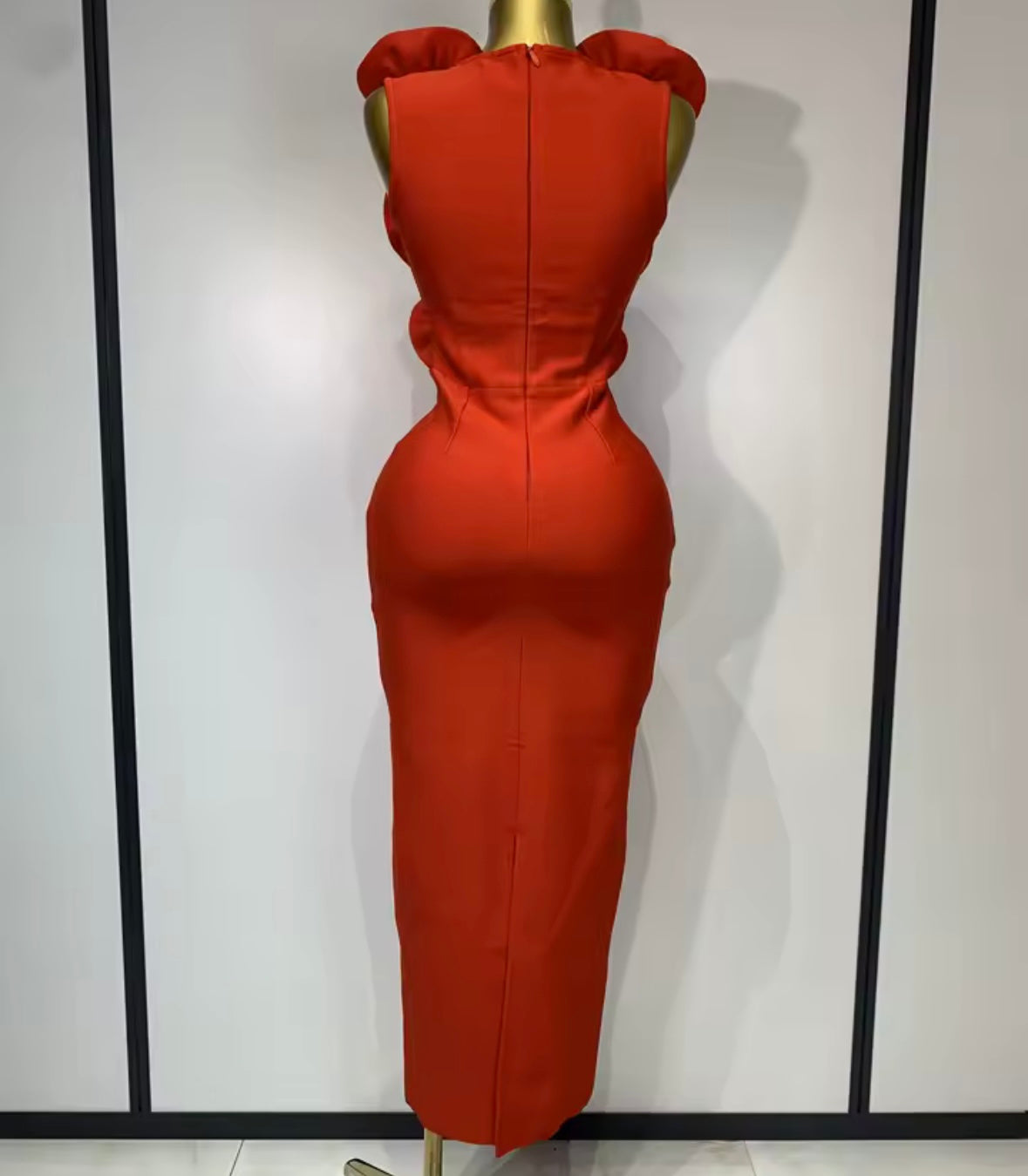 Elegant Floral Embellishment Sleeveless Maxi Dress