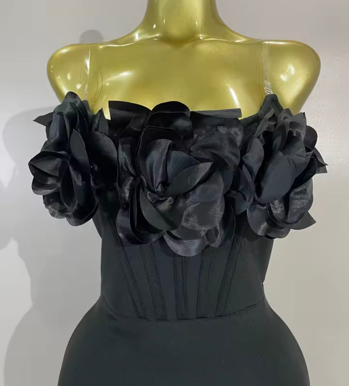 Sexy Floral Strapless Bandage Dress