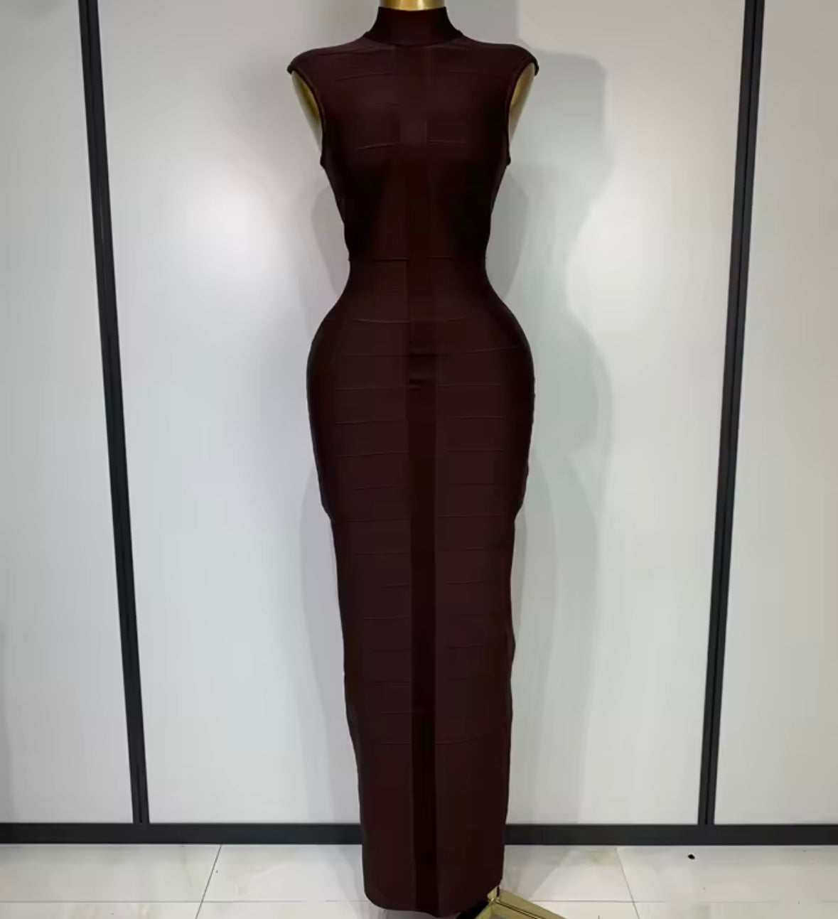 Elegant Sleeveless Bandage Maxi Dress