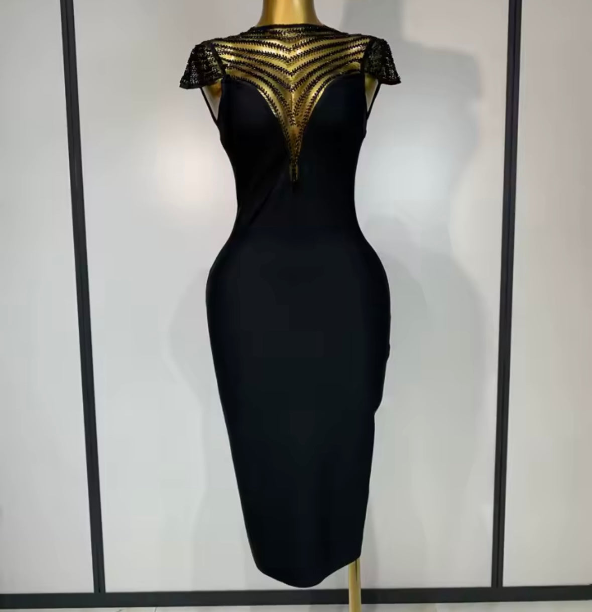 Black Sexy Sleeveless Bandage Dress