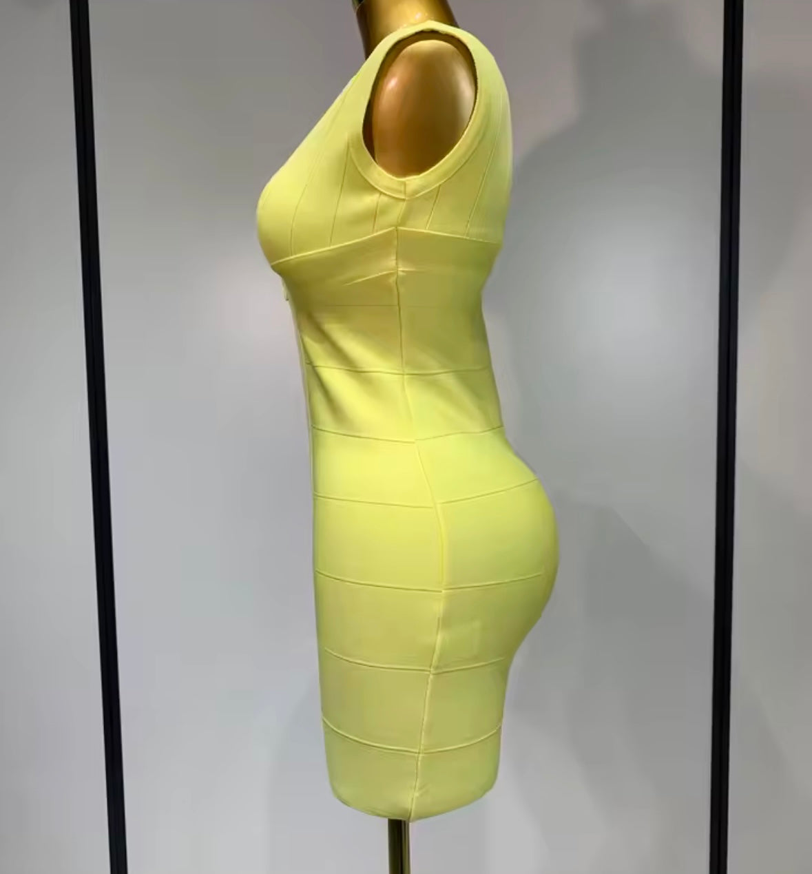 Sexy Sleeveless Front Zipper Bandage Dress