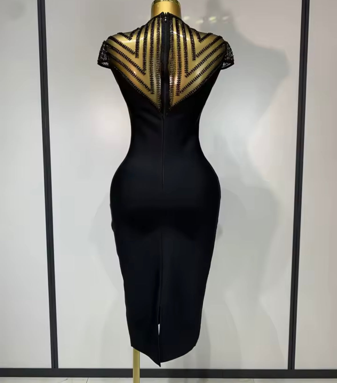 Black Sexy Sleeveless Bandage Dress