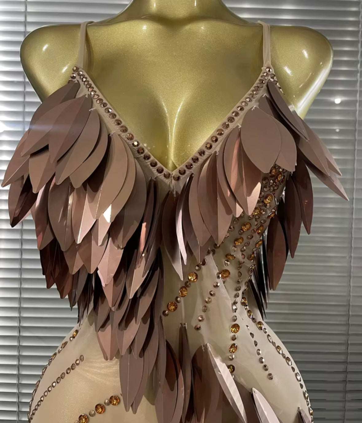 Sexy Sleeveless Open Back Sequins Rhinestone Dress