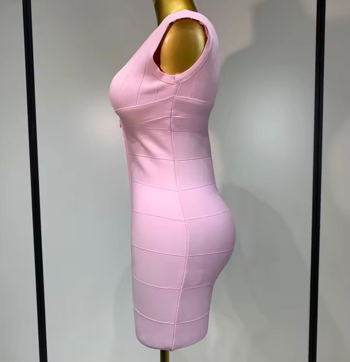 Sexy Sleeveless Front Zipper Bandage Dress