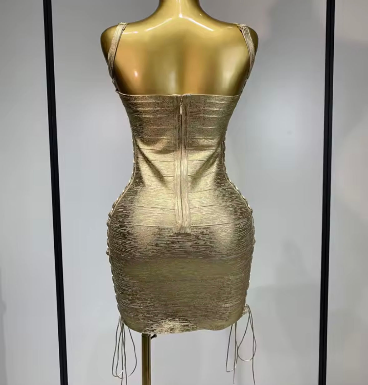 Sexy Sleeveless Side Lace Up Bandage Dress