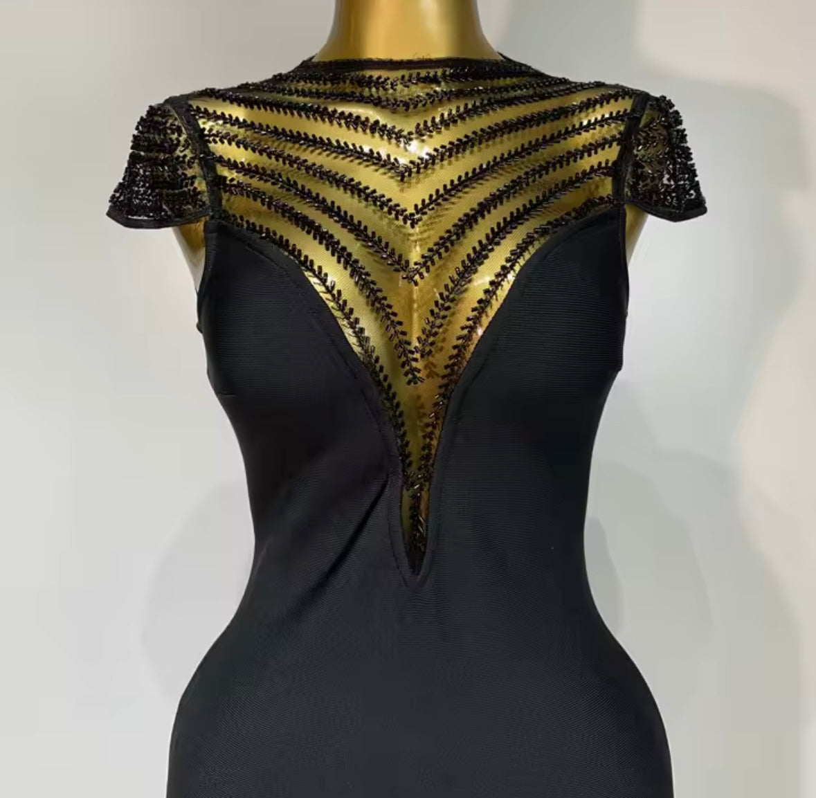 Black Sexy Sleeveless Bandage Dress