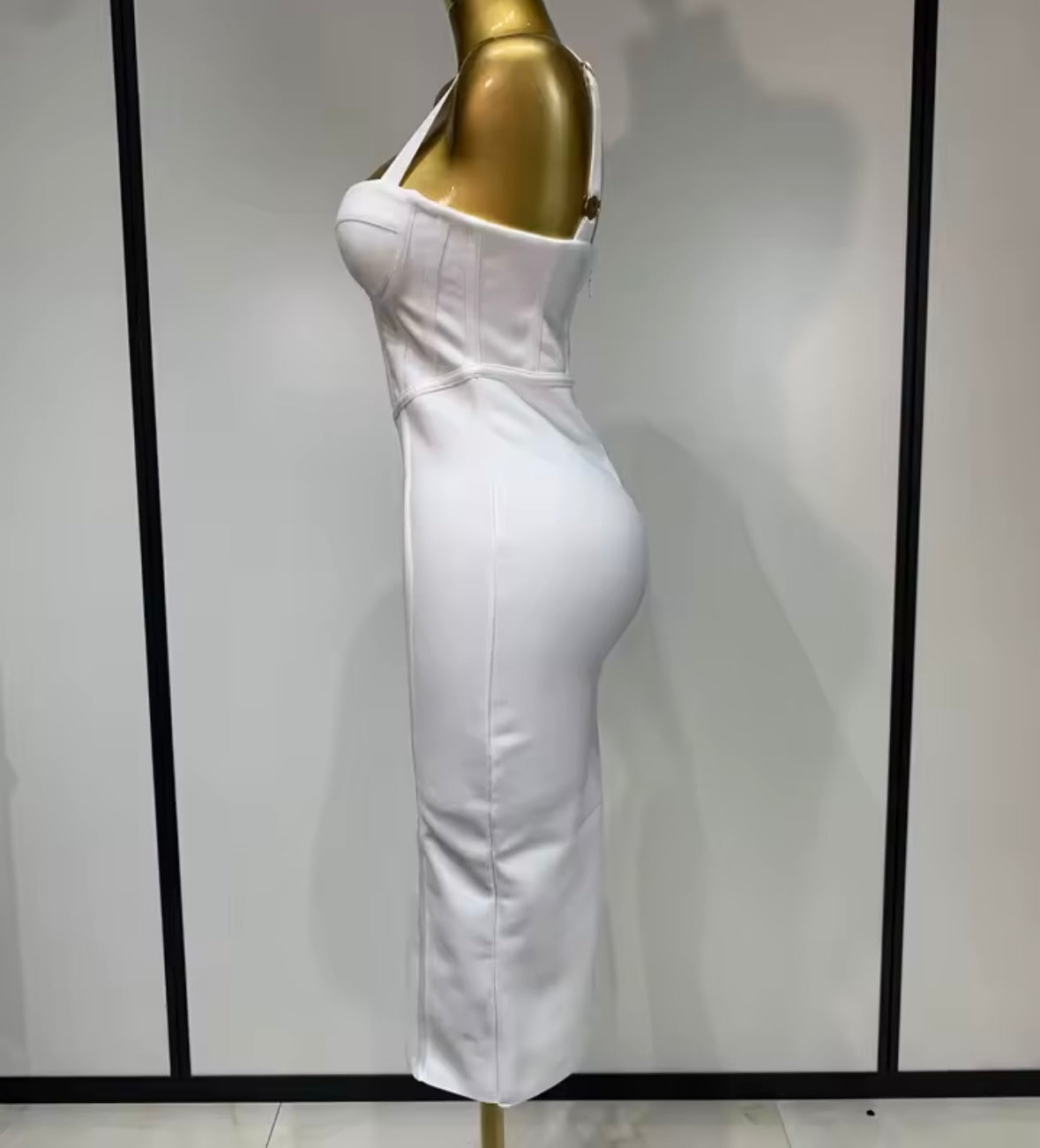 White Sexy Sleeveless Bandage Dress