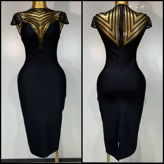 Black Sexy Sleeveless Bandage Dress
