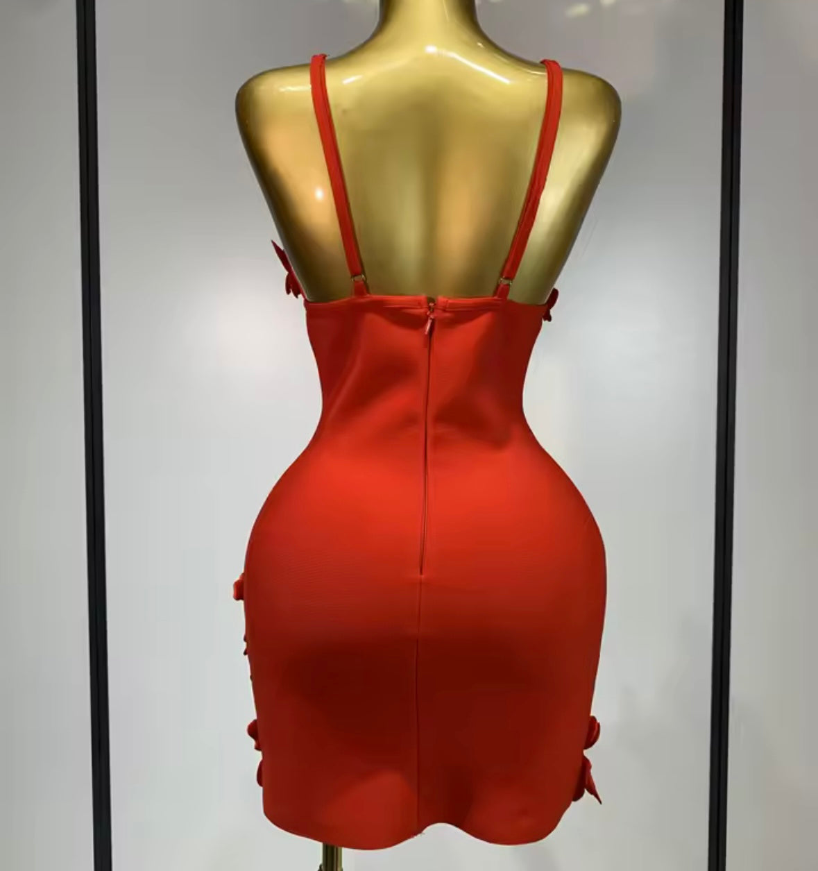 Sexy Sleeveless 3D Floral Embellishment Dress
