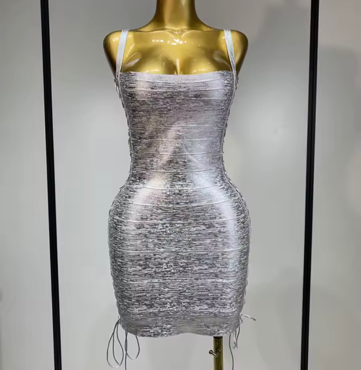 Sexy Sleeveless Side Lace Up Bandage Dress