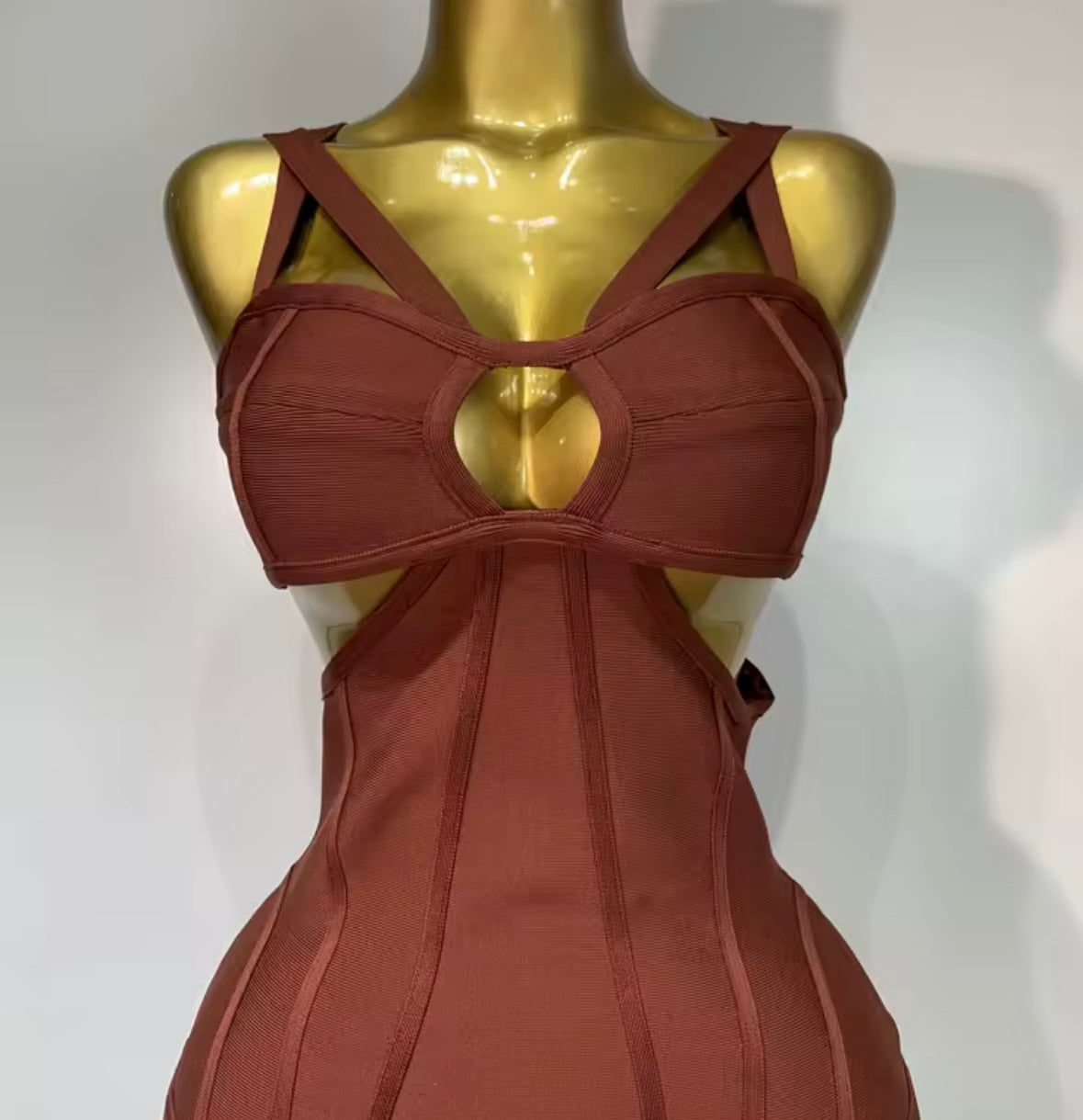 Maroon Sleeveless Sexy Tassel Bandage Long Dress