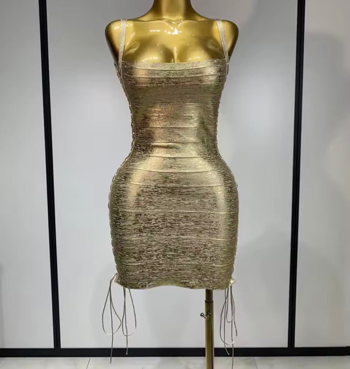 Sexy Sleeveless Side Lace Up Bandage Dress