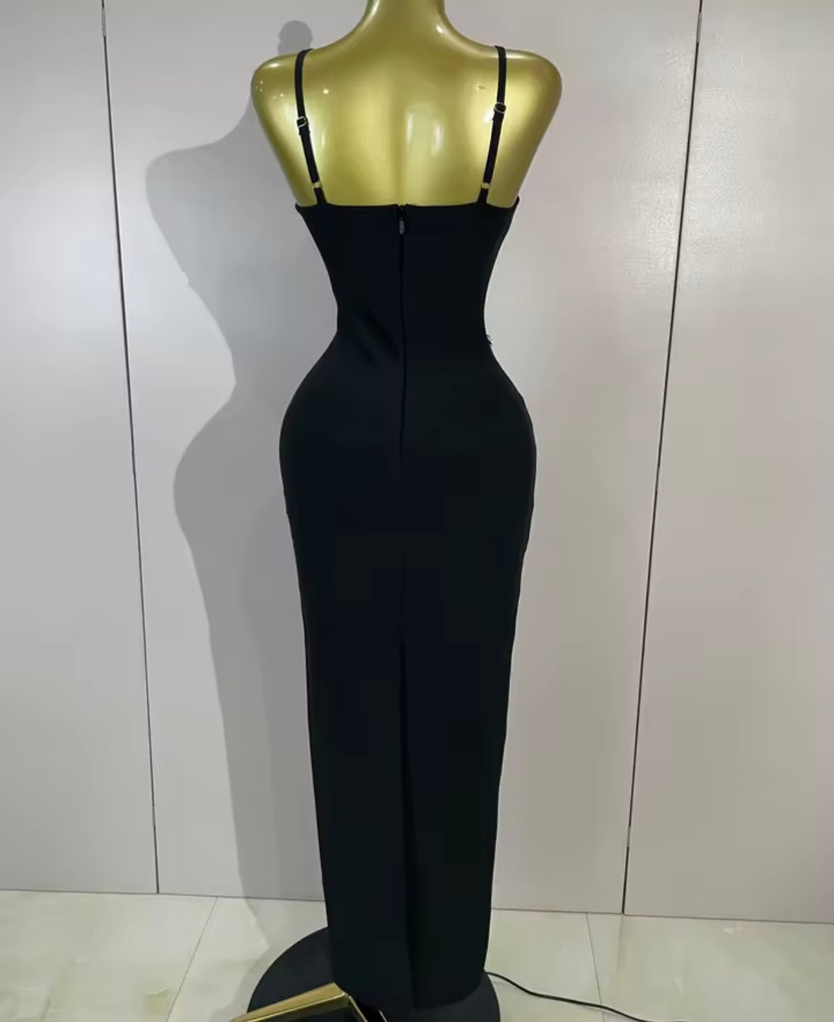 Sexy Rhinestone Halter Sleeveless Maxi Dress