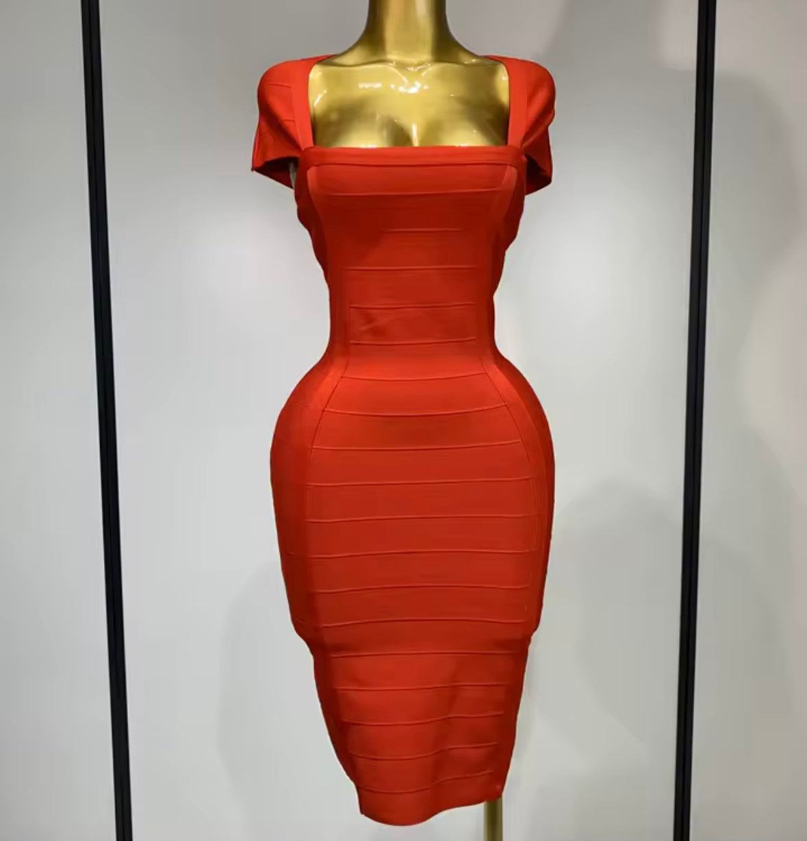 Red Sleeveless Sexy Bandage Dress