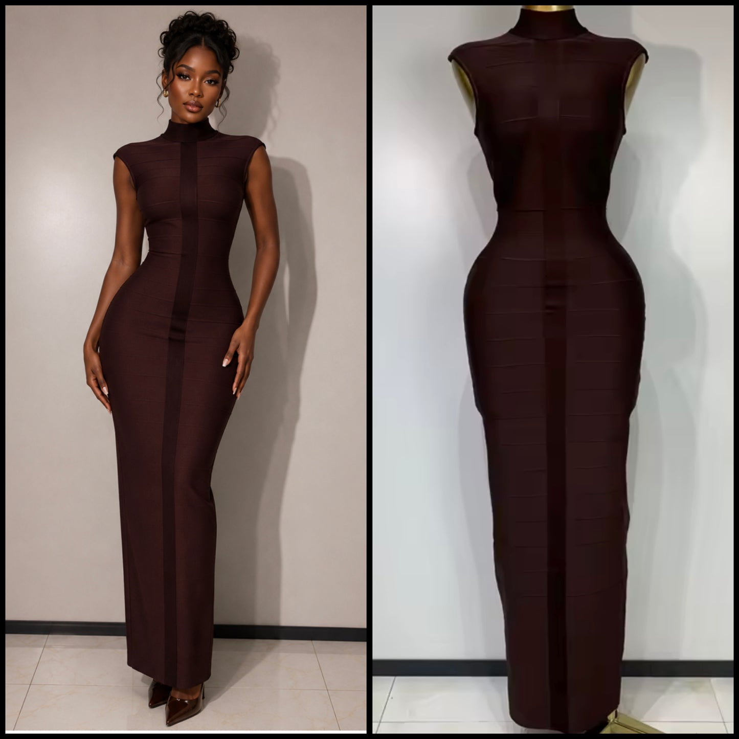Elegant Sleeveless Bandage Maxi Dress