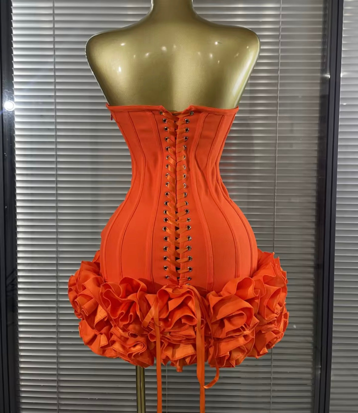 Sexy Strapless Corset 3D Floral Dress