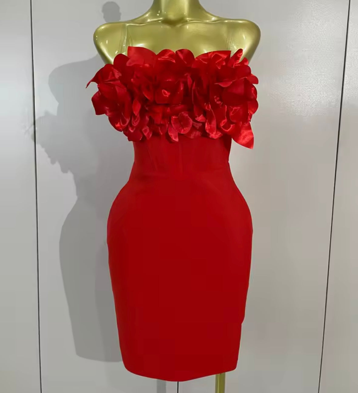 Sexy Floral Strapless Bandage Dress