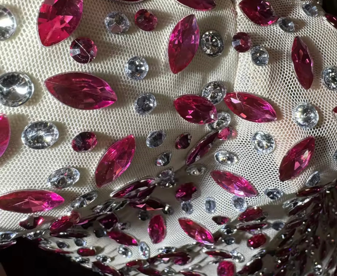 Sexy Bow Sleeveless Rhinestone Embellishment Maxi Dress