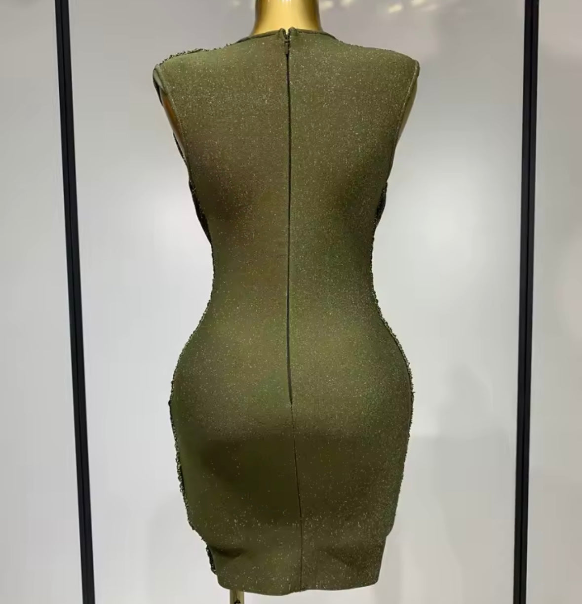 Sexy Sleeveless Draped Fringe Dress