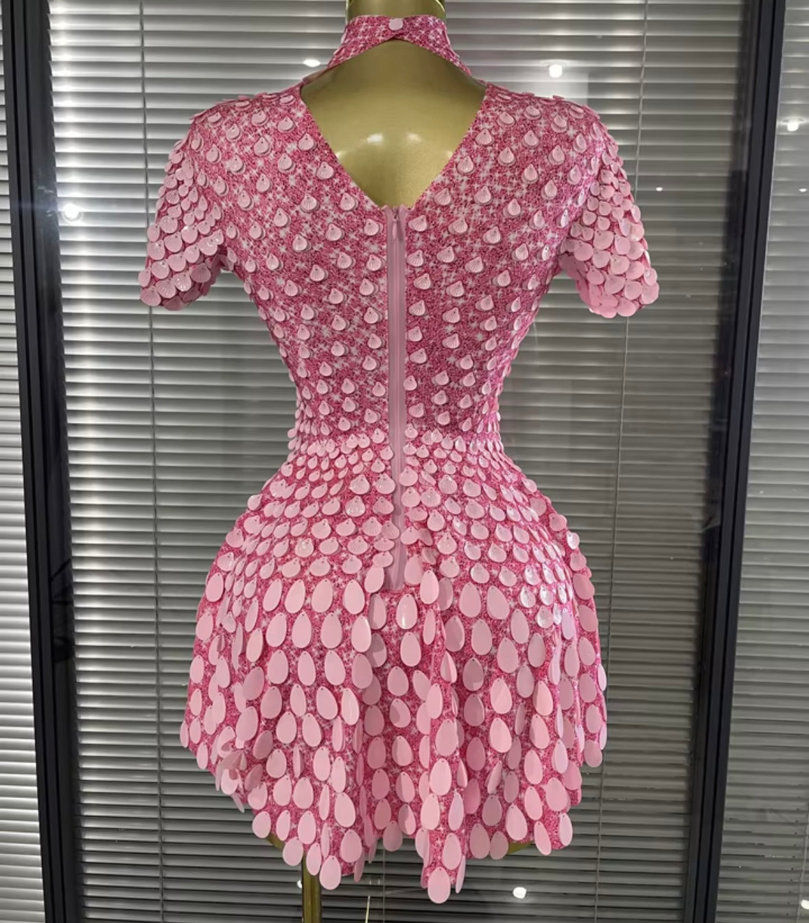 Sexy Sequins Short Sleeve Dress