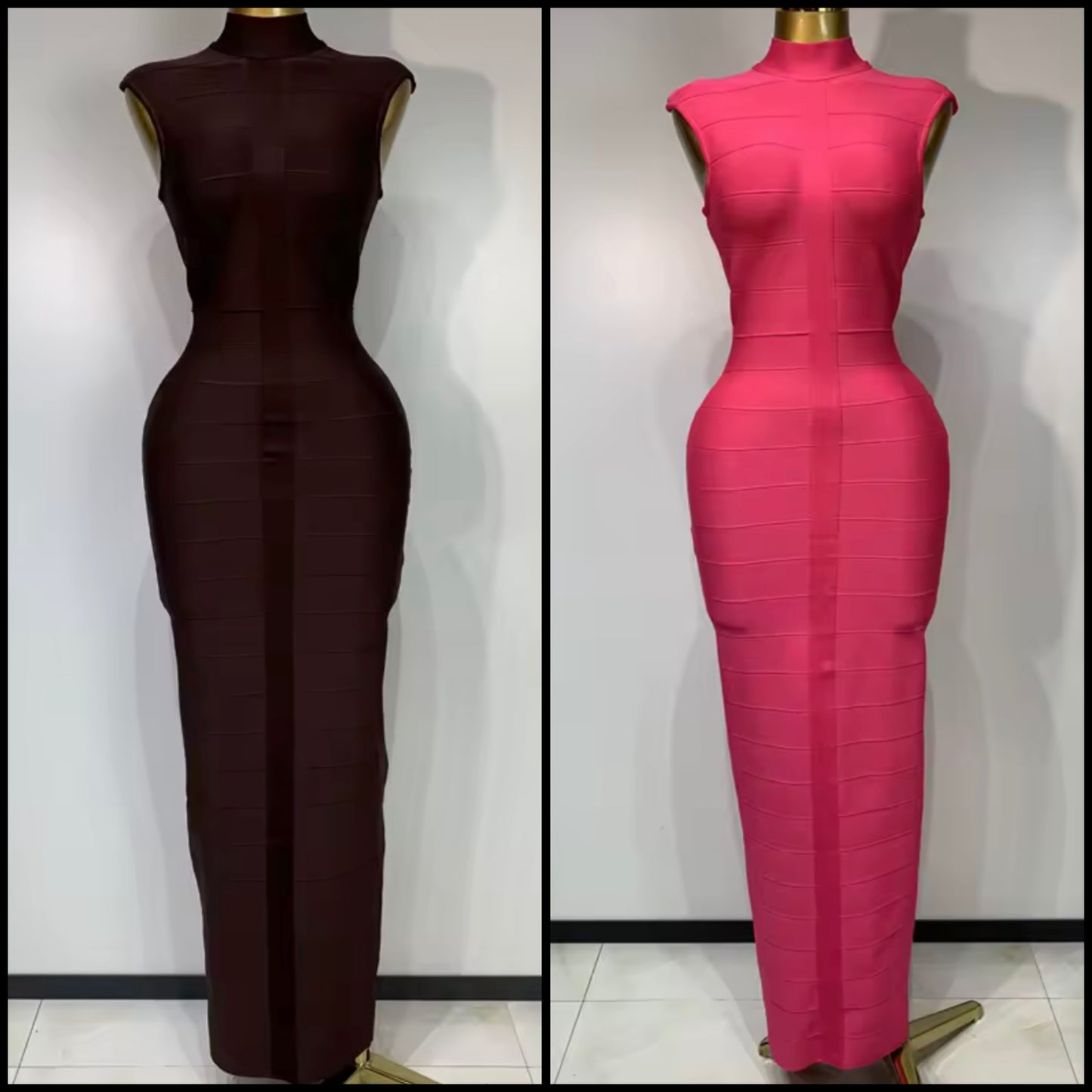 Elegant Sleeveless Bandage Maxi Dress