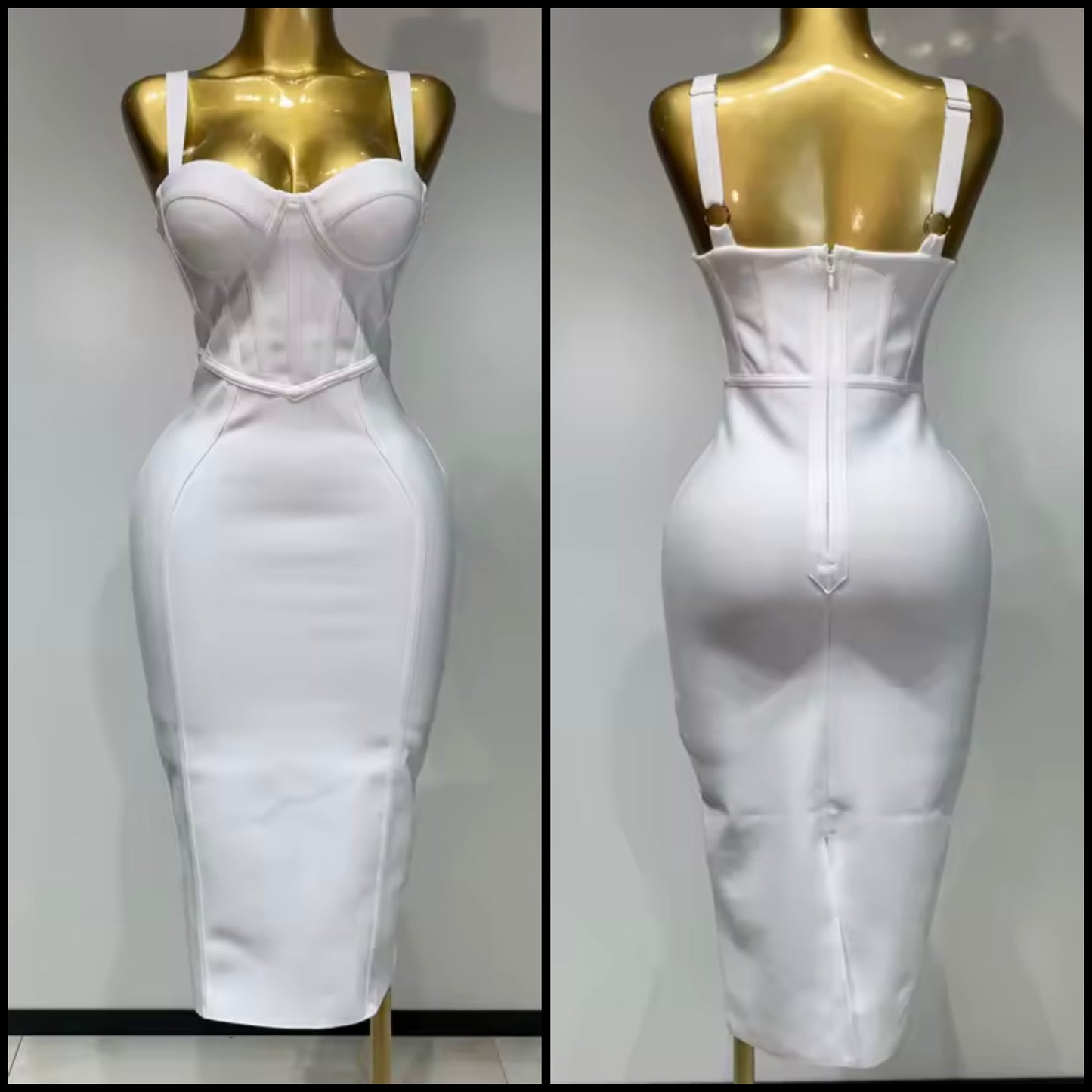 White Sexy Sleeveless Bandage Dress