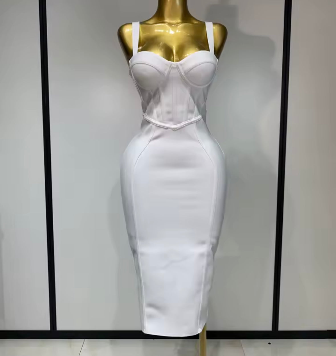 White Sexy Sleeveless Bandage Dress