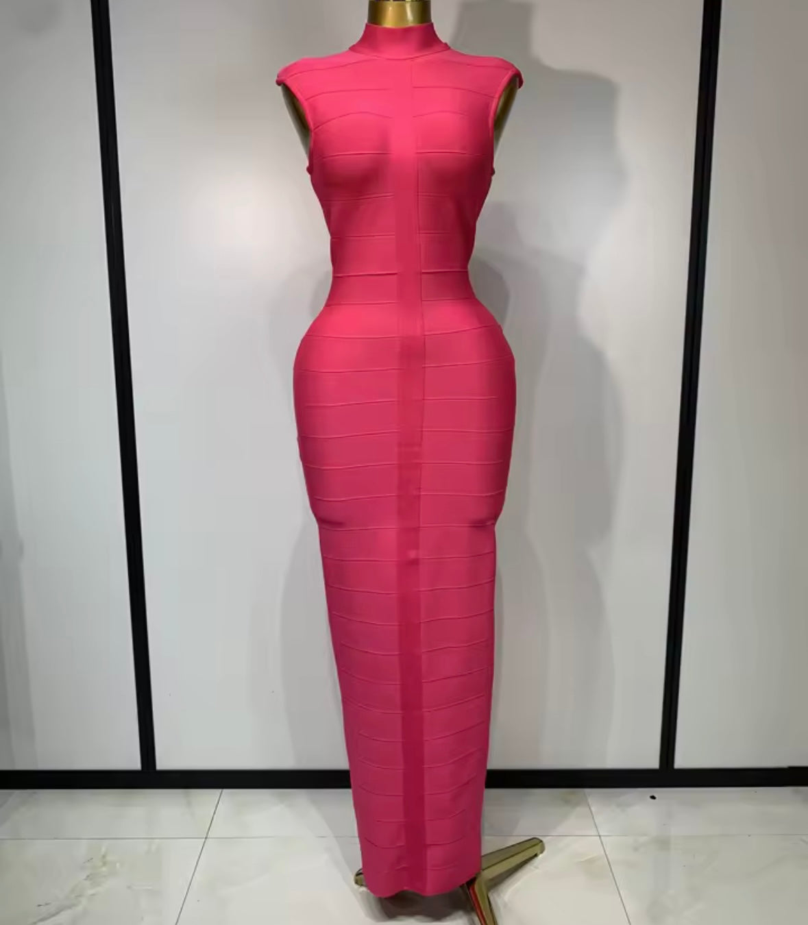 Elegant Sleeveless Bandage Maxi Dress