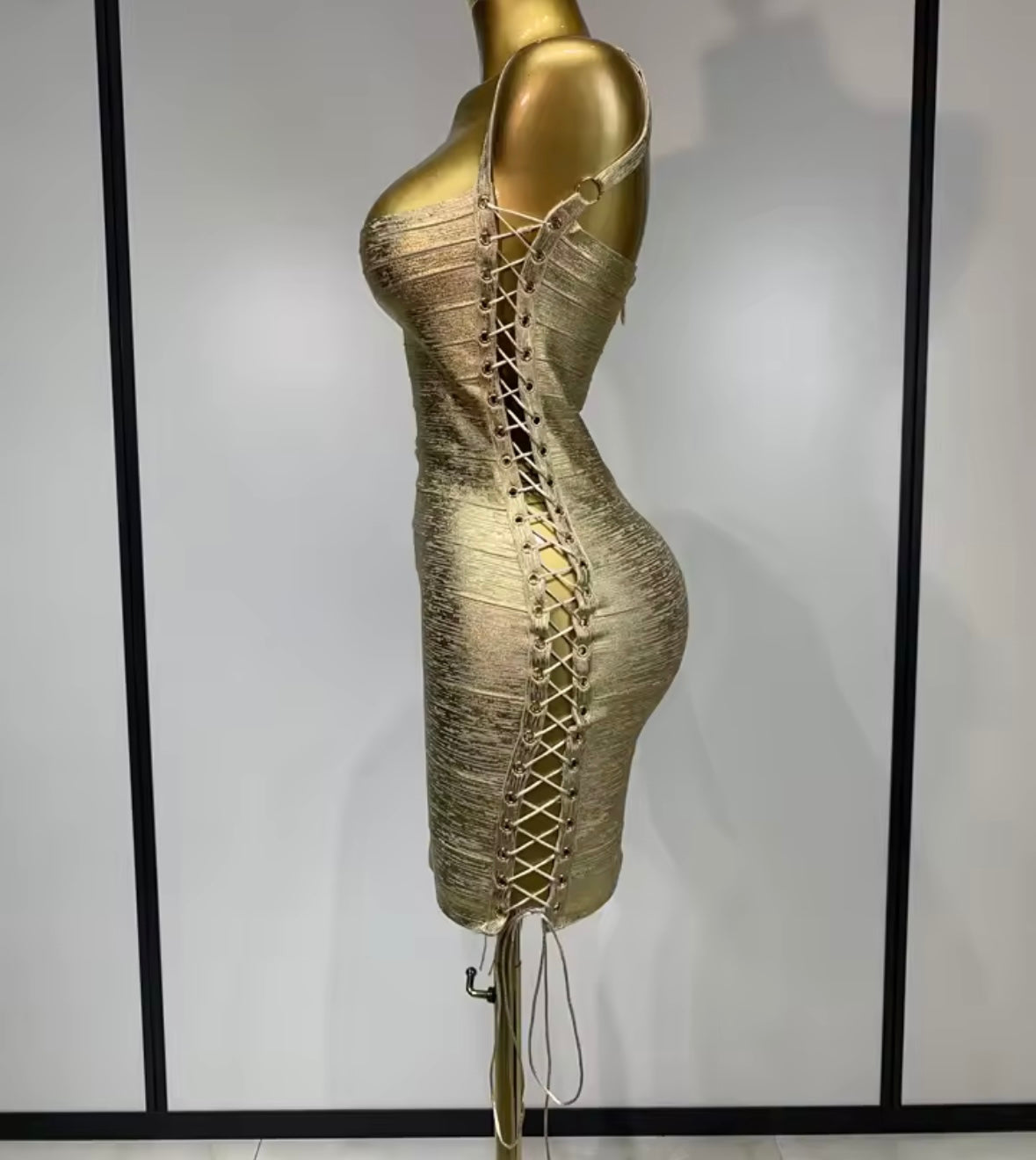 Sexy Sleeveless Side Lace Up Bandage Dress