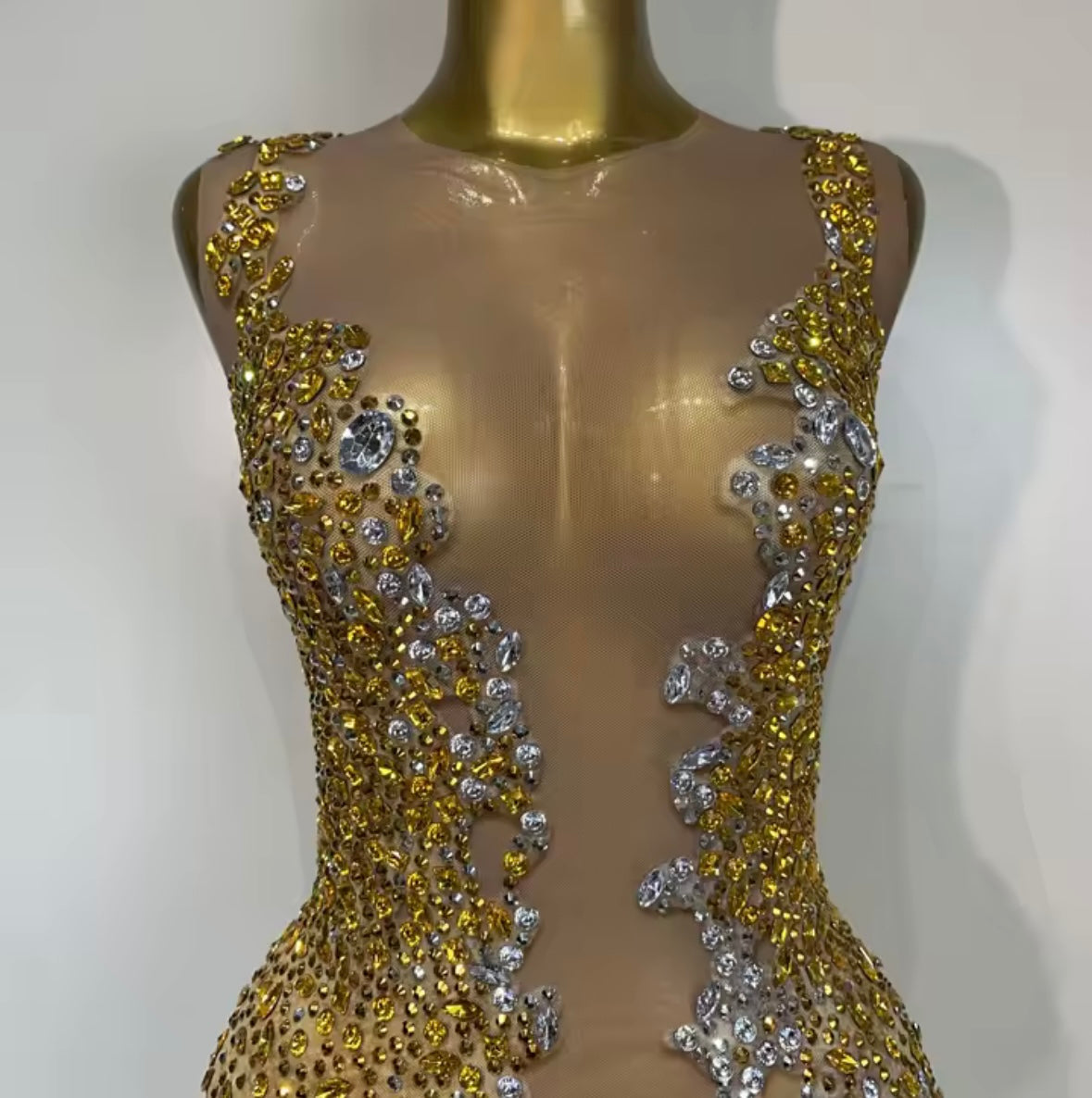 Sexy Sleeveless Rhinestone Embellishment Short Dress