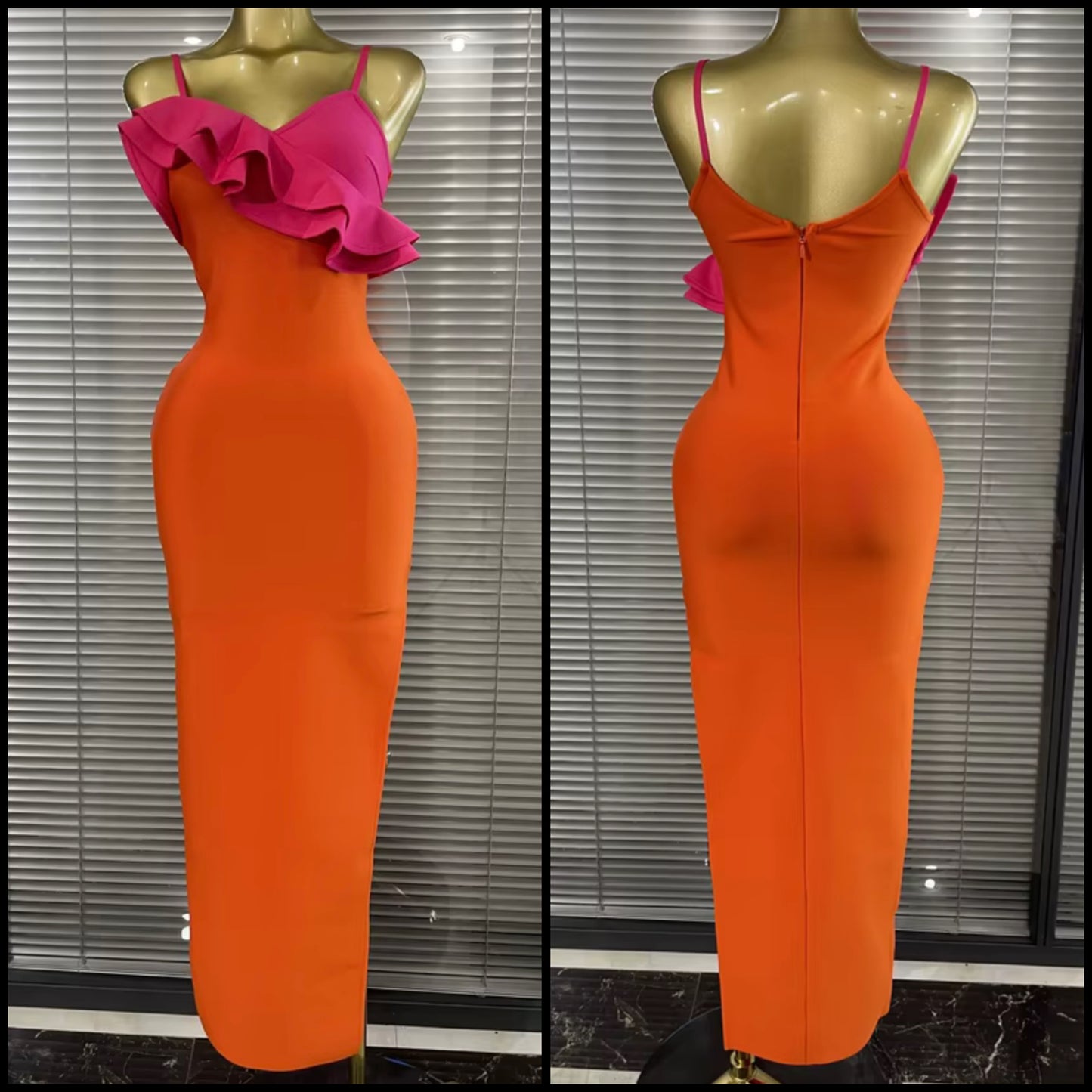 Sexy Sleeveless Ruffled Maxi Dress