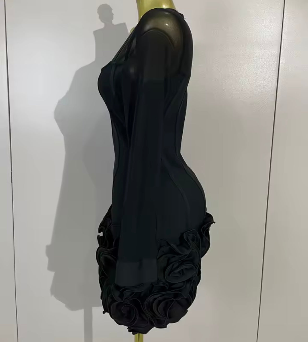 Sexy Full Sleeve Floral Bandage Dress