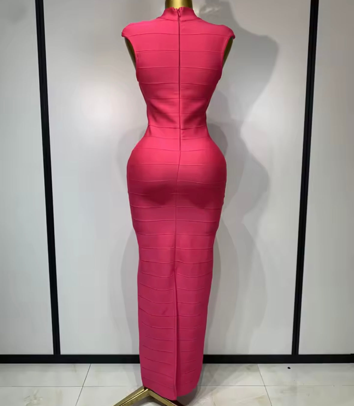Elegant Sleeveless Bandage Maxi Dress
