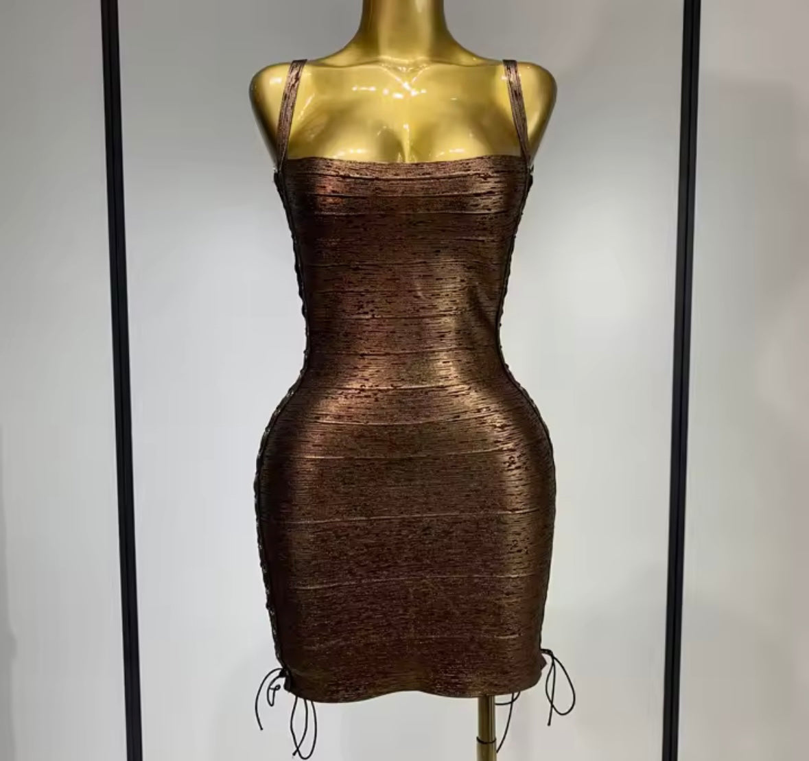 Sexy Sleeveless Side Lace Up Bandage Dress