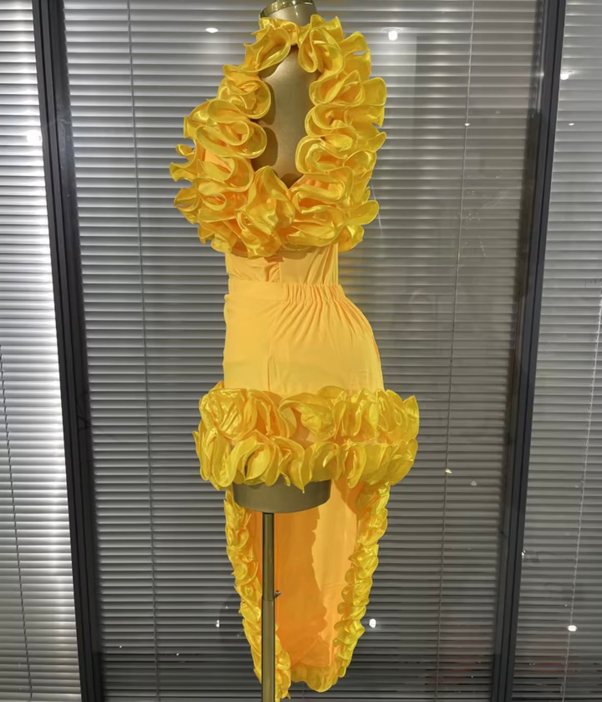 Sexy Floral Sleeveless Bodysuit Asymmetrical Skirt Set