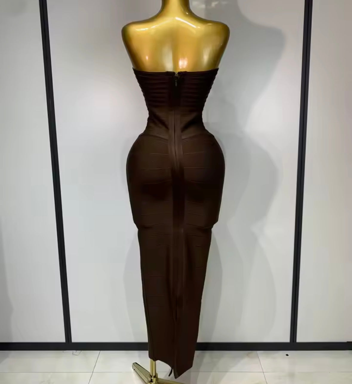 Sexy Strapless Bandage Maxi Dress