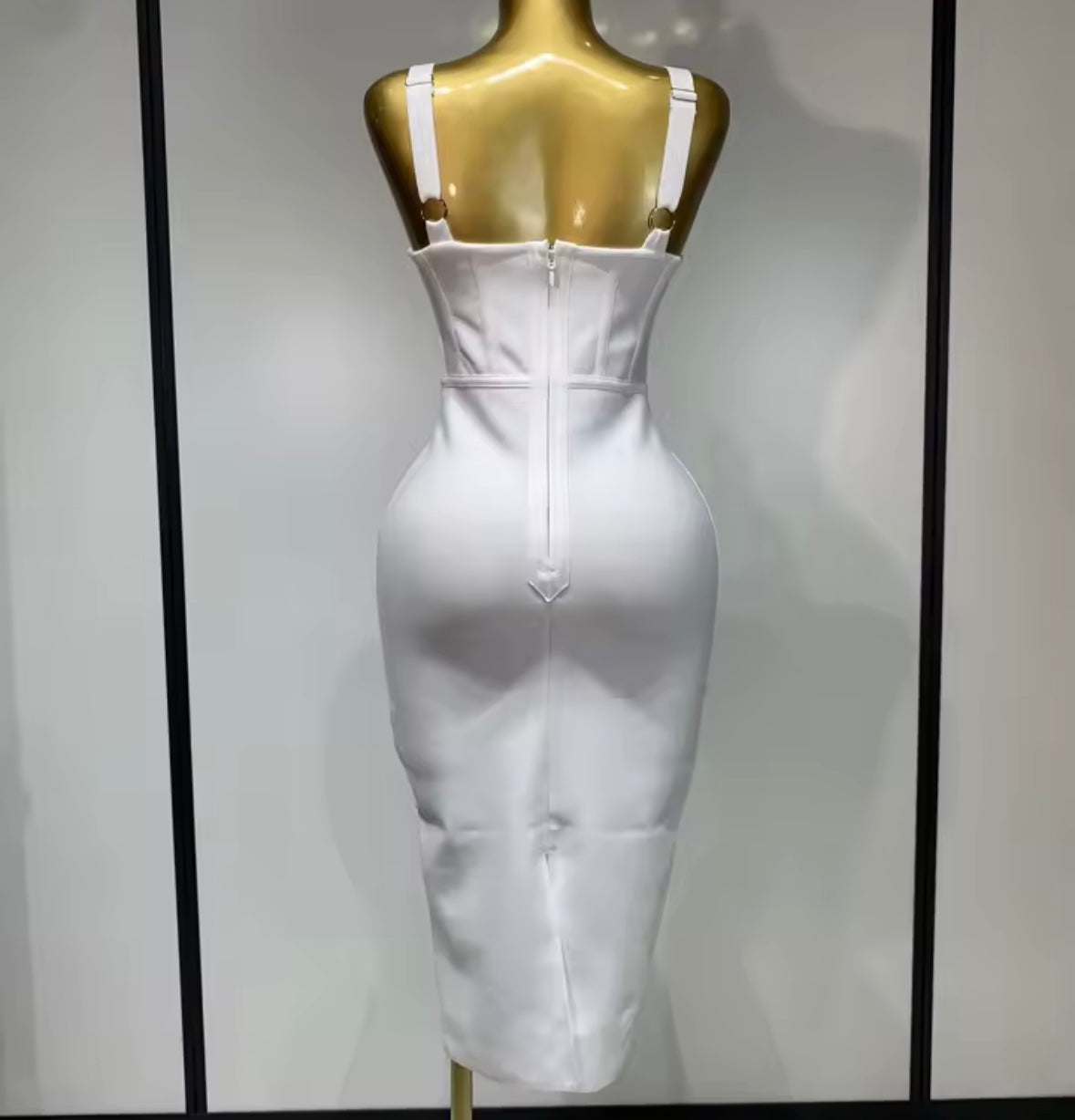 White Sexy Sleeveless Bandage Dress