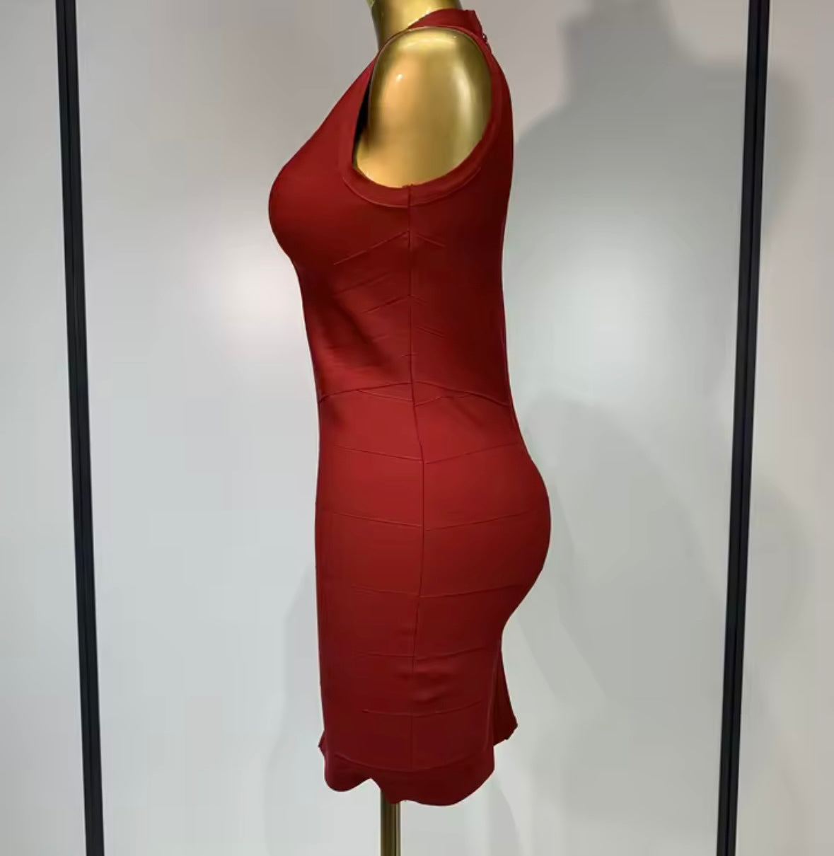 Sexy Sleeveless Hollow Out Bandage Short Dress