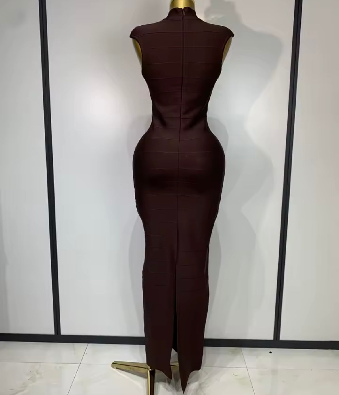 Elegant Sleeveless Bandage Maxi Dress