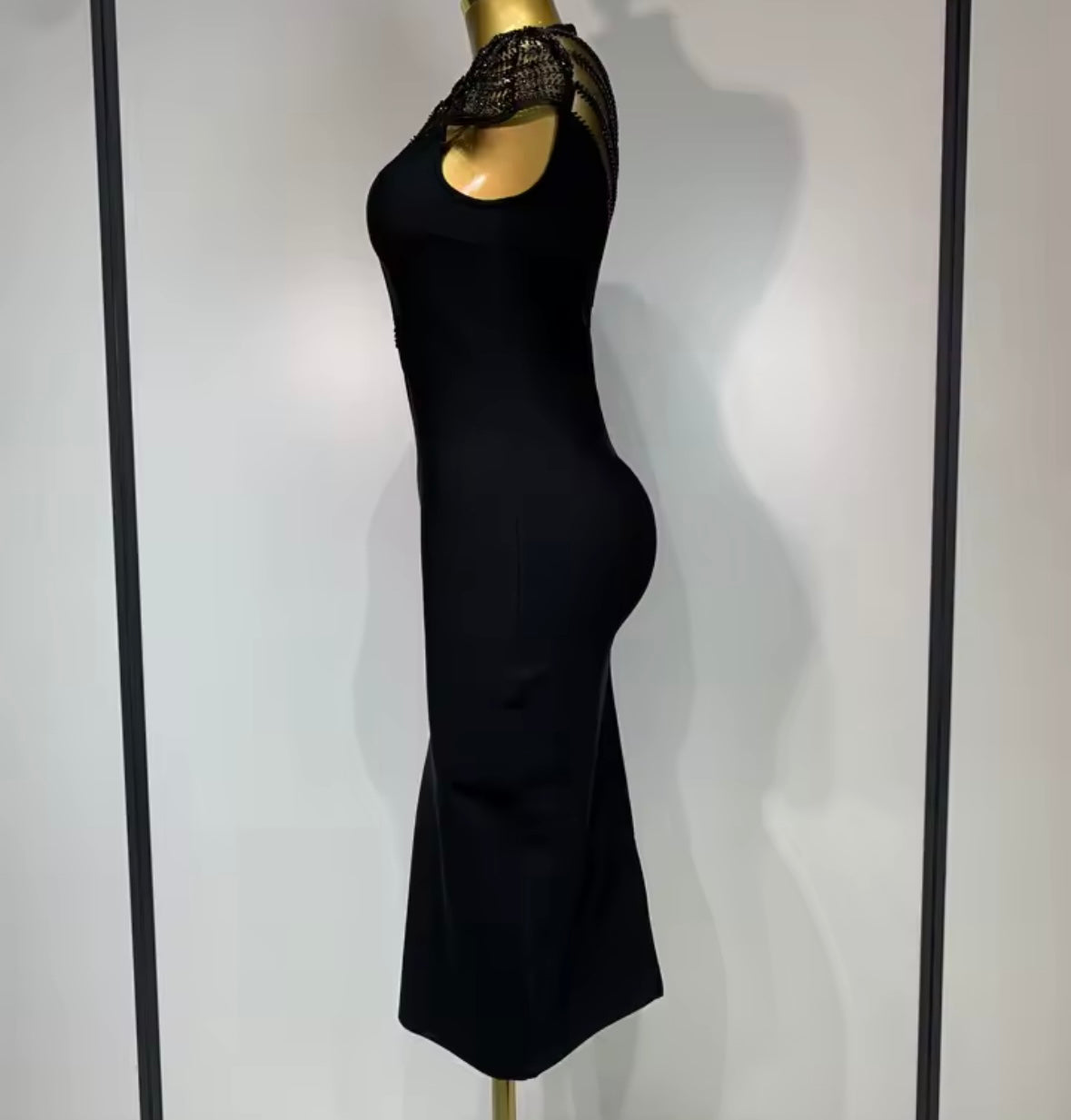 Black Sexy Sleeveless Bandage Dress