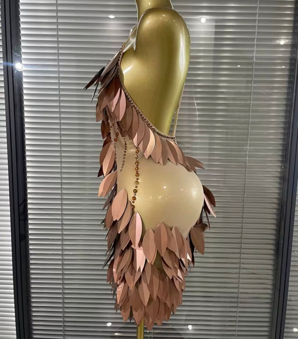 Sexy Sleeveless Open Back Sequins Rhinestone Dress