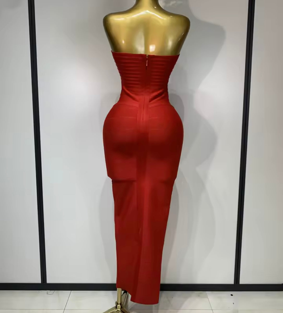 Sexy Strapless Bandage Maxi Dress