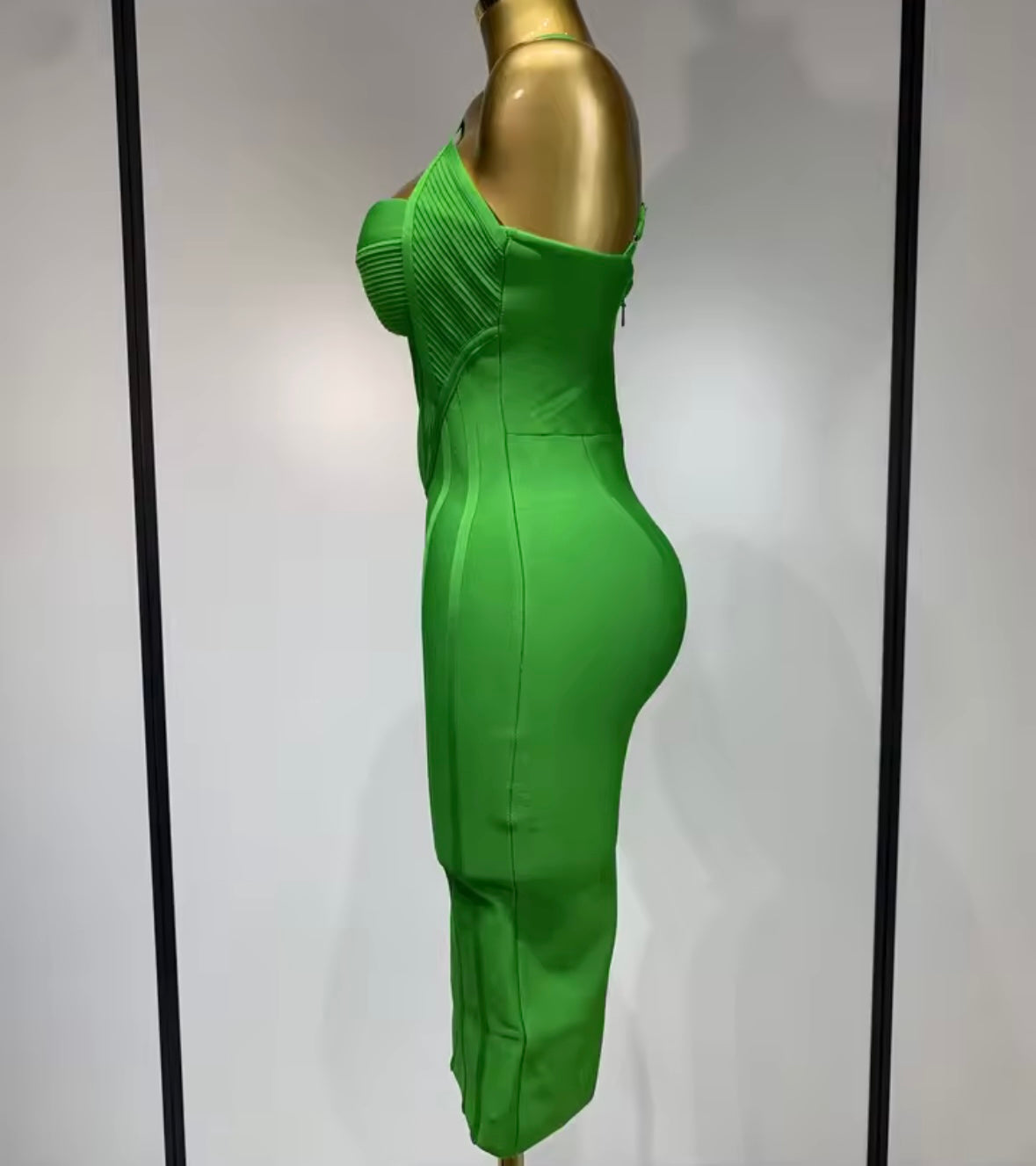 Green Sexy Sleeveless Bandage Dress