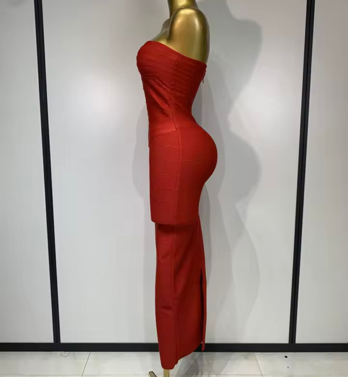 Sexy Strapless Bandage Maxi Dress