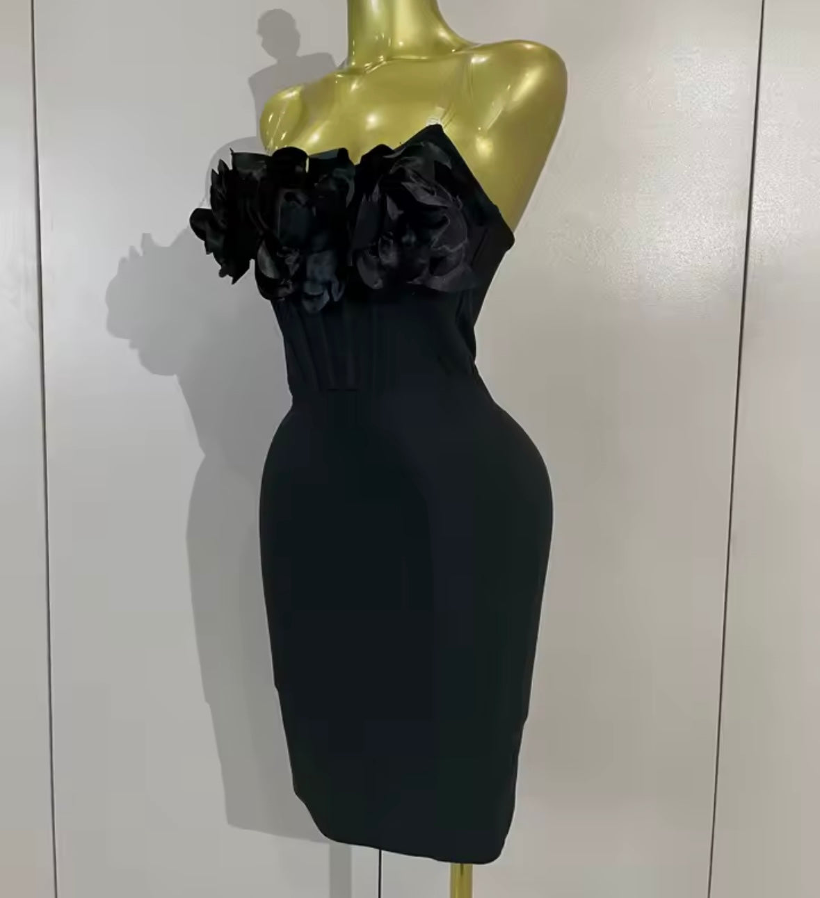 Sexy Floral Strapless Bandage Dress