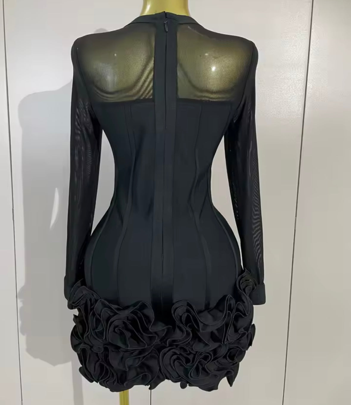 Sexy Full Sleeve Floral Bandage Dress