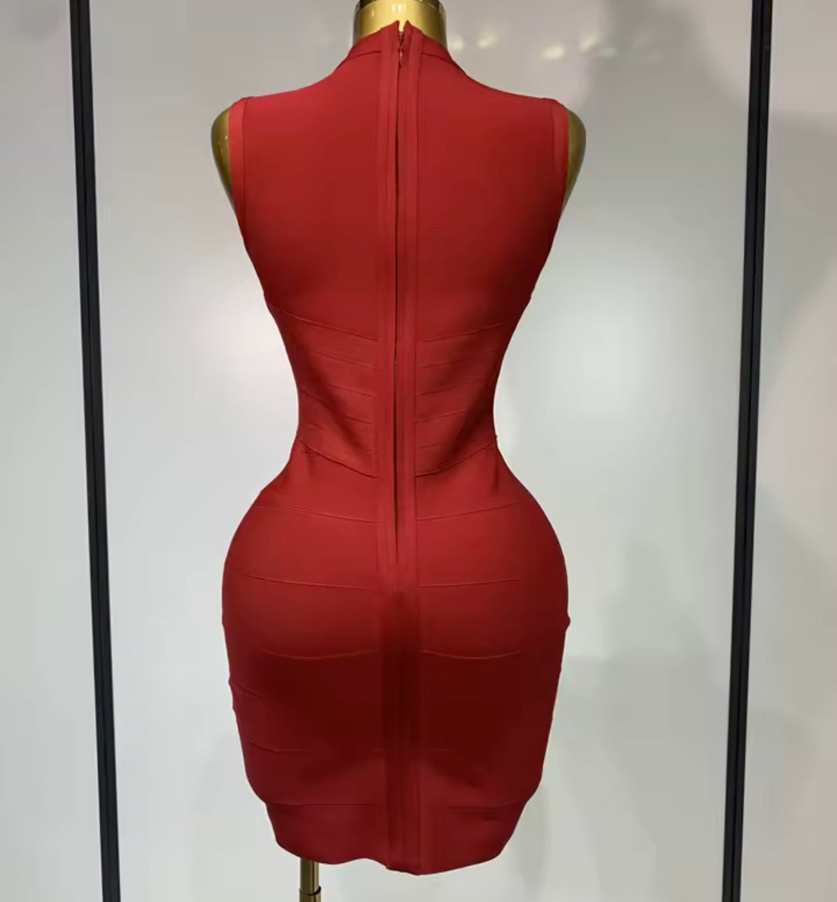 Sexy Sleeveless Hollow Out Bandage Short Dress